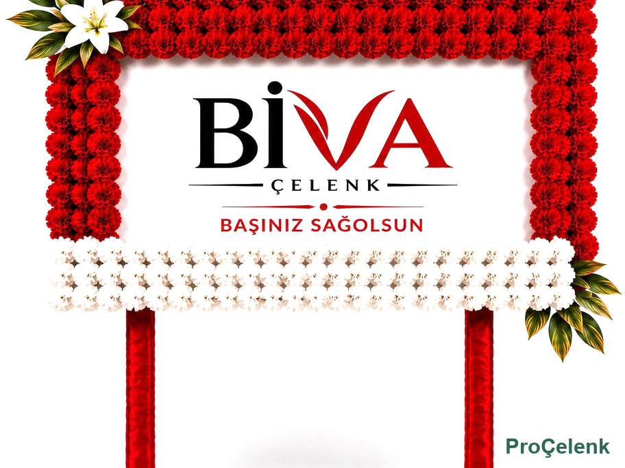 Kırmızı Beyaz Pano Cenaze Çelenk